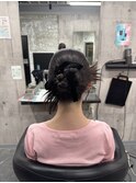 お呼ばれアレンジ ヘアセット カチモリ