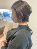 レイヤー ショート インナーカラー フェイスフレーミング ボブ