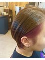 アグ ヘアー エデン 秋田大仙店(Agu hair eden)&nbsp;ロブからショートにしてインナーカラーをピンクに仕上げました