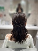 ハーフアップ/お呼ばれヘア/ゆるふわヘア