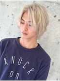 ホワイトベージュ×ミディアムウルフ...藤井風STYLE