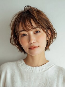 ロディーナコク 大口 新子安(rodina.coc) 着物ヘア/ダークアッシュ/ミディアムレイヤーカット/大口子安