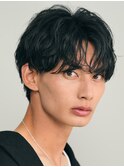 シャドウパーマスパイラルパーマセンターパート大人メンズヘア