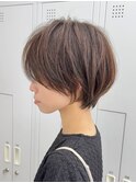 クールショート/ピンクベージュ/前髪/イメチェン