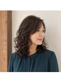 大人ミディアムデジタルパーマ　20代 30代 40代 50代 60代ミセス