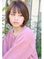 ロエナ(ROENA) 20代30代40代50代小顔カット黒髪ワンレンボブルフネビージュ前髪