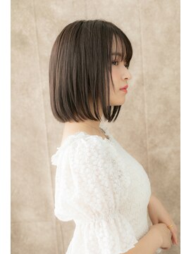 カバーヘア 上尾西口店(COVER HAIR) 美髪前下がり切りっぱなしミディアムボブ310Z上尾20代30代40代!