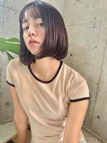 ムーフ(Moof)&nbsp;大人ガーリーモードチョコレートカラー小顔スリークボブ艶髪