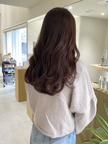 キュー(que)&nbsp;ブリーチなし　こっくり赤みブラウン　艶ロング