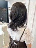 福山人気レイヤーカットセミロングくびれ巻き髪小顔ヘア20代30代