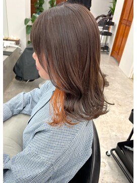 ソソ(soso) 【soso 伊勢田】マロンベージュ×イヤリング【横浜/ブリーチ】