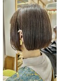 ミニボブ/コンパクトボブ/ストレートボブ/切りっぱなし/黒髪