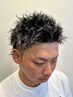 【全マシマシ】メンズカット+特殊パーマ+ホワイトメッシュ+シェーブ￥22000