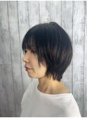 【ショート】【ハッシュカット】【黒髪】