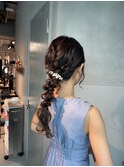 【ローポニーテール】結婚式/銀座/ヘアセット/アレンジ