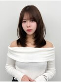 ミディアムレイヤー/顔まわりカット/レイヤーカット/小顔ヘア