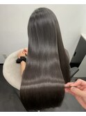ロングヘアー　縮毛矯正上級髪質改善　赤坂見附