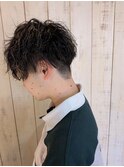 波巻きパーマ×マッシュ
