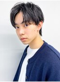 爽やか◎メンズビジネス韓国風センターパートウルフ