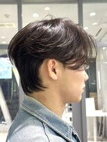 ノラキチジョウジ(NORA KICHIJOJI)&nbsp;ビジネスアップバングショートダウンパーマ毛流れセンターパート