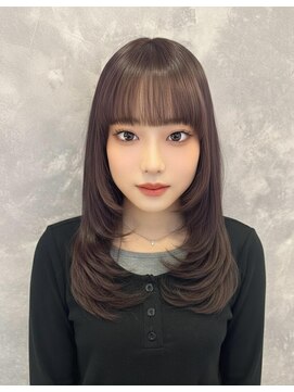 ラビス 浦和(Lovis) オリーブグレ／小顔に見せるヘア／ココアベージュ／黒髪カタログ