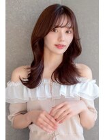 レーヴバイロンド 仙台(Reve by Lond)&nbsp;ミディアムレイヤーカット髪質改善大人ガーリー前髪カット仙台