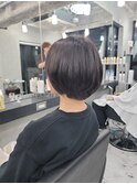 小顔ひし形 レイヤーカット 透明感カラー