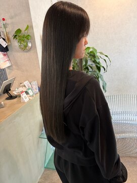 クプラ(Qpula) 髪質改善ストレート+顔まわりレイヤーカット/福岡/大濠/西新