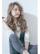ヘア デザイン ハルプ(hair design HALB)&nbsp;グレージュ　波ウェーブ