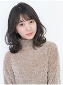 ★岡田有加★20代30代/韓国風くびれメディアム【面長カバー】