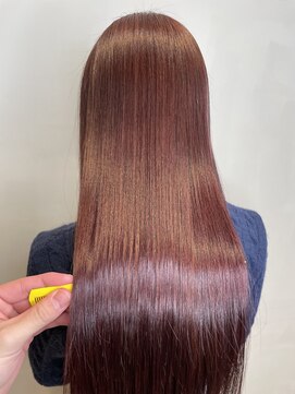 マティス 表参道(matiz) ブリーチ無し/赤髪/ピンクブラウン/ケアカラー/美髪