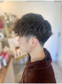 MEN'S HAIRカルマパーママッシュパーマアッシュブラック