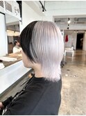 men'sデザインカラーホワイトシルバーカラーハイトーンカラー