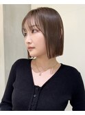 切りっぱなしボブタッセルボブ韓国ボブ
