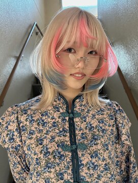 イェッカ パビル(YECCA pabil) ブロンドカラーにポイントカラー