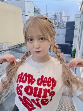 カシュカシュ 表参道(cache cache) シャンパンベージュ×アイドルぱっつん