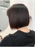 透明感グレージュ☆ぱつっとボブ