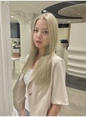 ハイトーンブロンド透明感カラー髪質改善