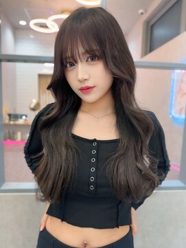 ロンド レア 天神大名店(Lond Le’a) オリーブグレー /ココアベージュ/黒髪/小顔に見せるヘア