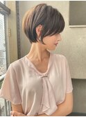 ショートボブ/ニュアンスカラー/グレージュ ツヤ髪スタイル