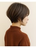 20代30代40代50代/丸みショートボブ/シルキーカット/小顔