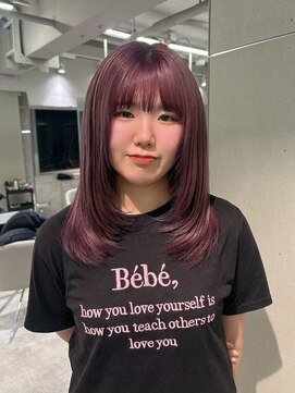 ジェム(GEM) 【暖音】ラベンダーピンクで可愛いレイヤースタイル♪
