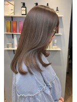 ベルベットヘア 千早店(Velvet hair)&nbsp;髪質改善カラー×ミルクティーベージュ×ローレイヤー【みつ】