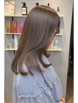 ベルベットヘア 千早店(Velvet hair) 髪質改善カラー×ミルクティーベージュ×ローレイヤー【みつ】