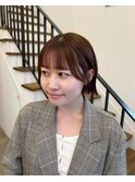 大人フェミニンボブ/顔まわり/前髪カット