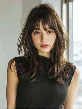 ルシードスタイル グローバルディー 稲毛店(LUCIDO STYLE GLOBAL.D) レイヤーロング20代30代40代レイヤーカット韓国ボブ顔周り稲毛