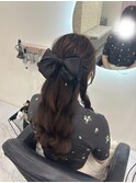ハーフアップ