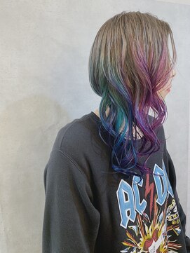 アンダーバーホワイト(_WHITE) アシンメトリー