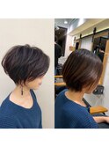 【直毛解消】立体感くびれショート×ボタニカルデジタルパーマ