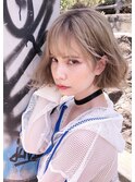 【MIRAC町田店河原崎】ハイトーンベージュボブ
